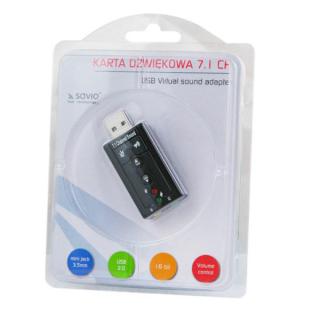 Karta dźwiękowe SAVIO ak-01 (Zewnętrzna USB 2.0)