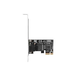 LANBERG KARTA SIECIOWA PCI-E 1X RJ45 1GB RTL8111C ŚLEDŹ LOW PROFILE PCE-1GB-201