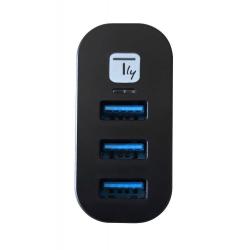 Hub USB Techly 3-portowy 3xUSB 3.0 obrotowy wtyk