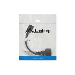 LANBERG PRZEDŁUŻACZ KABLA ZASILAJĄCEGO IEC 320 C14 - SCHUKO(F), 20CM