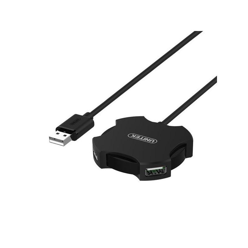 Hub USB Unitek Y-2178 4x USB 2.0 micro - czarny