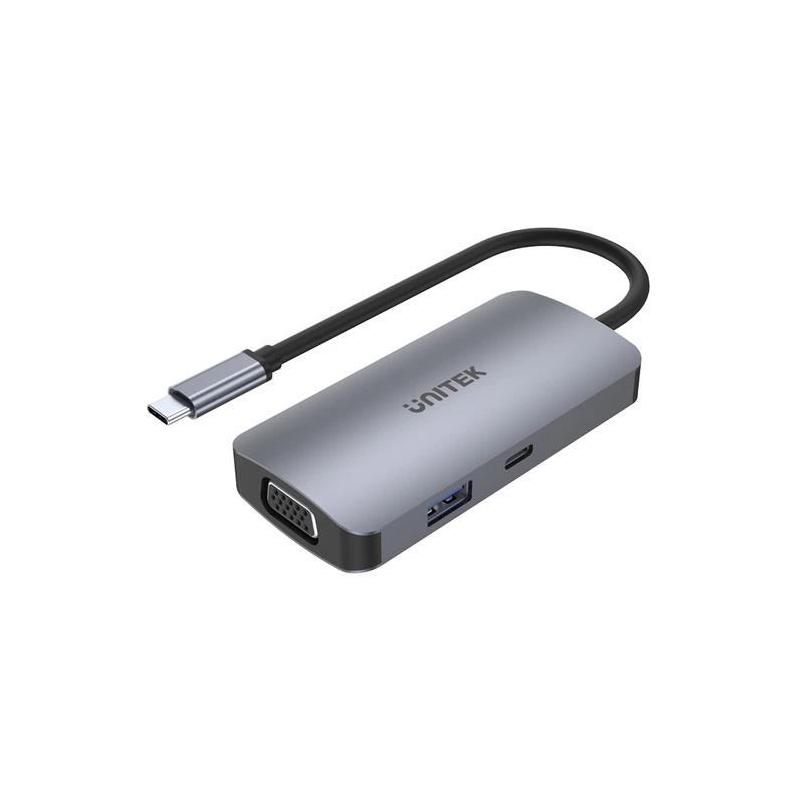 Hub USB-C Unitek D1051A 1x USB 3.1, VGA, 2x HDMI, PD