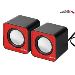 Głośniki Audiocore AC870 R komputerowe 6W USB Red&Black