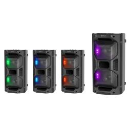 Głośnik Defender RAGE Bluetooth 50W MP3/FM/SD/USB/AUX/TWS/MIC/LED KARAOKE czarny PILOT