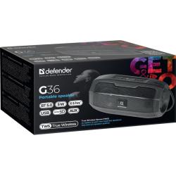 Głośnik Defender G36 Bluetooth 5W MP3/FM/SD/USB/AUX czarny