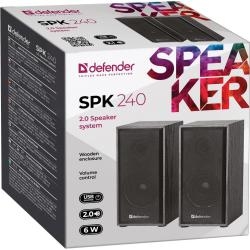 Głośniki Defender SPK-240 2.0 6W USB szaro-czarne