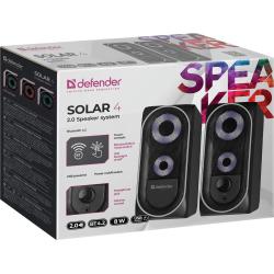 Głośniki Defender SOLAR 4 2.0 8W Bluetooth USB podświetlenie LED