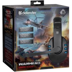 Słuchawki z mikrofonem Defender WARHEAD G-160 Gaming czarno-niebieskie + GRA