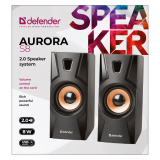 DEFENDER GŁOŚNIKI AURORA S8 2.0 8W USB 65408