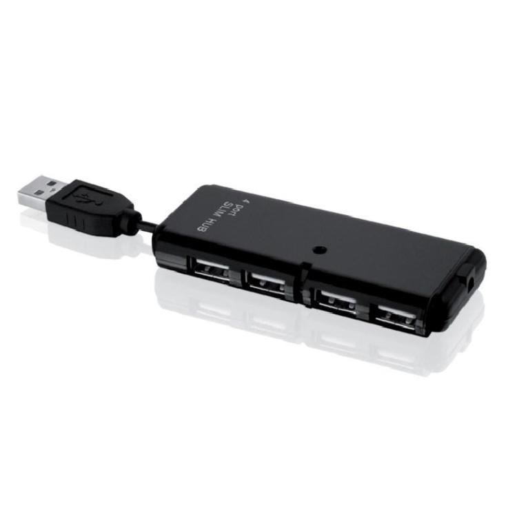 Hub IBOX USB 2.0 4-PORTY CZARNY IUHT008C (4x USB 2.0 kolor czarny)