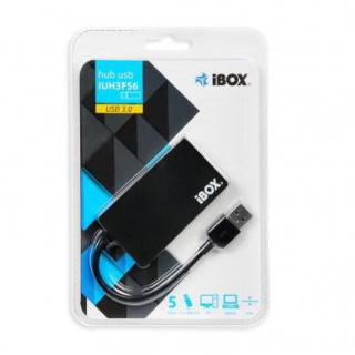 Hub IBOX USB 3.0 CZARNY 4-PORTY, SLIM IUH3F56 (4x USB 3.0 kolor czarny)