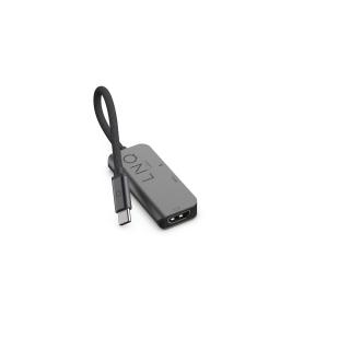 LINQ HUB USB-C ADAPTER 3IN1 USB-C (1X HDMI 2.0 4K/60HZ, 1X USB-A 3.2 GEN1, 1X USB-C PD 100W DO ZASILANIA),PLECIONY KABEL 12CM