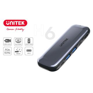 UNITEK HUB USB-C STORAGE M.2, HDMI, USB-C PD 100W,