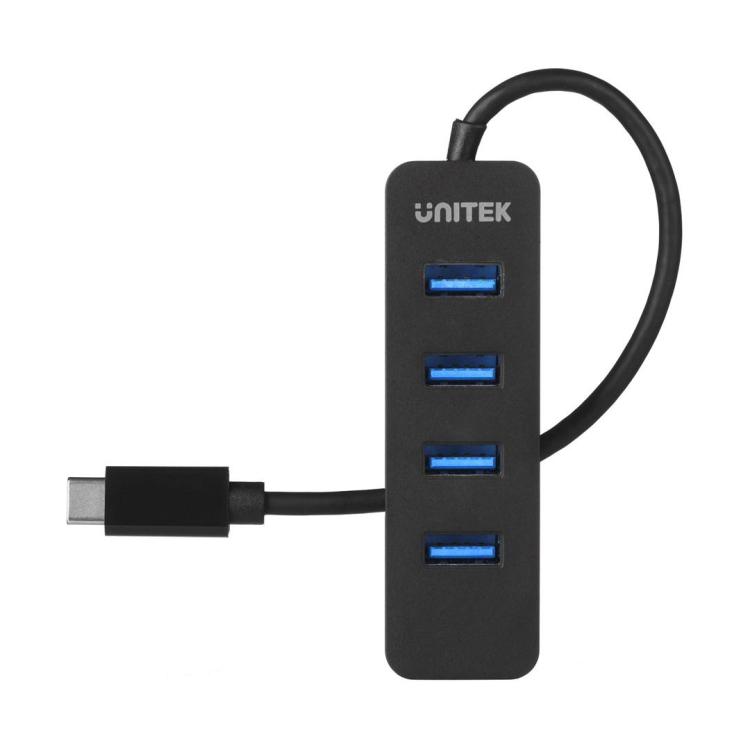 UNITEK HUB USB-C 4XUSB-A 3.1, AKTYWNY, 10 W, H1117B