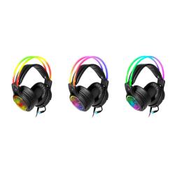 Słuchawki z mikrofonem Defender COSMO PRO 7.1 VIRTUAL SOUND podświetlane Gaming USB RGB + GRA