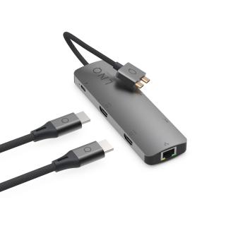 LINQ HUB USB-C 7IN2 D2 PRO MST USB-C MULTIPORT DO MACBOOK AIR/PRO HDMI 4K/60HZ,4K/30HZ, USB-C PD100W DO ZASILANIA,USB-C/A, RJ