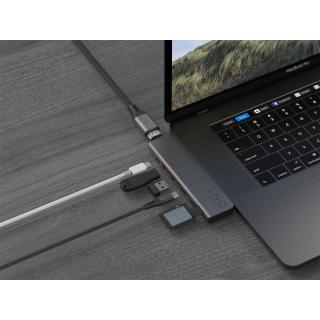 LINQ HUB USB-C 7IN2 PRO MACBOOK® TB MULTIPORT HDMI 4K/60HZ,USB-C THUNDERBOLT 4,USB-C PD100W DO ZASILANIA,USB-A, TF/MICROSD/SD