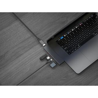 LINQ HUB USB-C 7IN2 PRO MACBOOK® TB MULTIPORT HDMI 4K/60HZ,USB-C THUNDERBOLT 4,USB-C PD100W DO ZASILANIA,USB-A, TF/MICROSD/SD