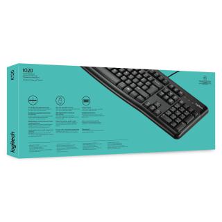 Klawiatura membranowa Logitech K120 920-002479 (USB 2.0 (US) kolor czarny)