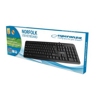 ESPERANZA KLAWIATURA PRZEWODOWA STANDARDOWA USB NORFOLK EK139