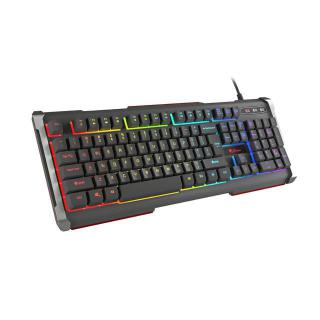 Klawiatura membranowa NATEC Rhod 400 RGB NKG-0993 (USB 2.0 (EU) kolor czarny)