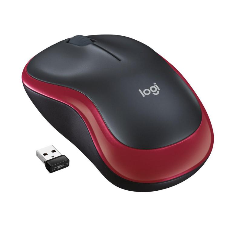 Mysz Logitech M185 910-002240 (optyczna 1000 DPI kolor czerwony)