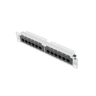 Patch panel Lanberg PPU5-9012-S (1U 10" kat. 5e UTP 12xRJ-45)