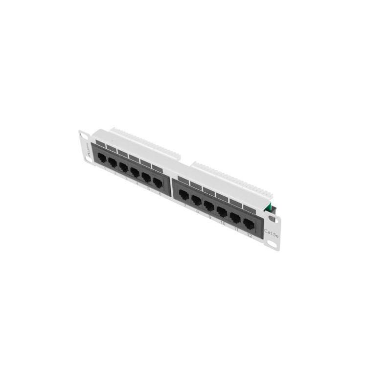 Patch panel Lanberg PPU5-9012-S (1U 10" kat. 5e UTP 12xRJ-45)