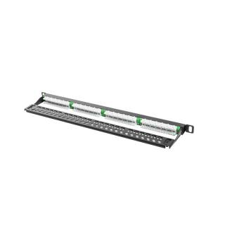 Patch panel Lanberg PPU5-0024-B (0.5U 19" kat. 5e UTP 24xRJ-45)