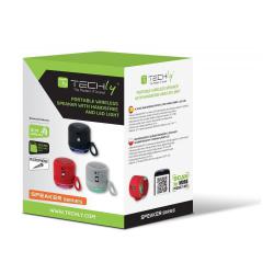 Głośnik Techly Bluetooth 5W TWS LED/MP3/MicroSD Czarny