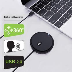 Mikrofon konferencyjny Techly dookólny 360° USB 2.0 z wyciszeniem