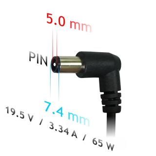 Zasilacz sieciowy Akyga AK-ND-05 do notebooka DELL (19,5 V 3,34 A 65W 7.4 mm x 5 mm)