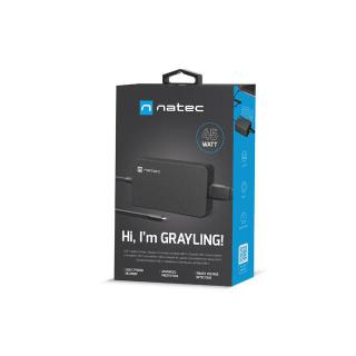 NATEC ZASILACZ ŁADOWARKA GRAYLING USB-C 45W DO LAPTOPÓW, TABLETÓW, TELEFONÓW NZU-2033