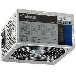 Zasilacz ATX 550W Akyga Basic AK-B1-550 Fan12cm P4 3xSATA...