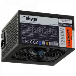 Zasilacz ATX 1250W Akyga Ultimate AK-U4-1250 80+ Gold Fan14cm P8 5xSATA 12xPCI-E