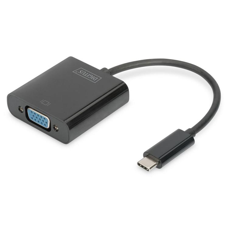 Adapter graficzny VGA 1080p FHD na USB 3.1, dł. 15cm Czarny