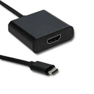 Adapter USB typ C męski | HDMI A żeński | 4K | 23cm