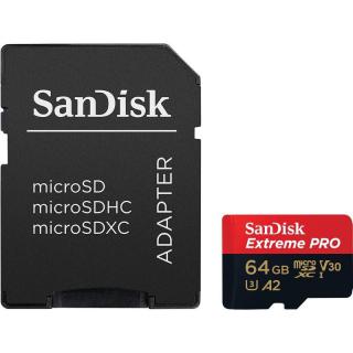 Karta pamięci Extreme Pro microSDXC 64GB 170/90 MB/s A2 V30 U3