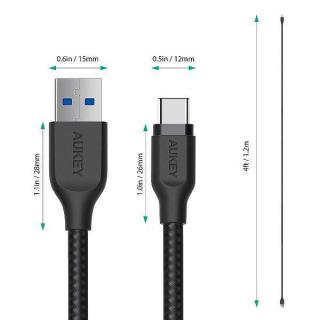 CB-AC1 nylonowy kabel Quick Charge USB C-USB 3.1 | FCP |...