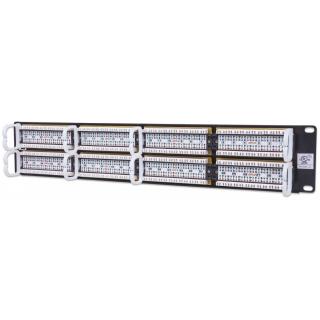 Patch panel 19 cali 48 porty UTP kat.6 2U czarny