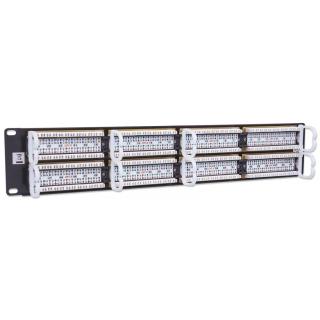 Patch panel 19 cali 48 porty UTP kat.6 2U czarny