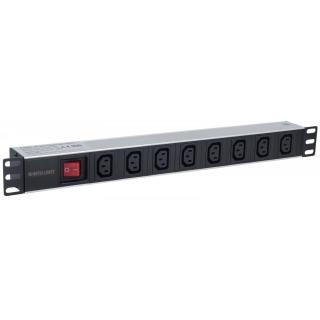 Listwa zasilająca rack 19 1U 110V-250V/10A 8 gniazd C13...