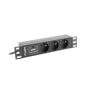 Listwa zasilająca Rack PDU 10 cali 1U 3x PL 2m 16A 230V PL czarna