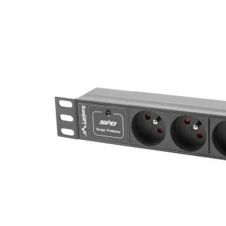 Listwa zasilająca Rack PDU 10 cali 1U 3x PL 2m 16A 230V PL czarna