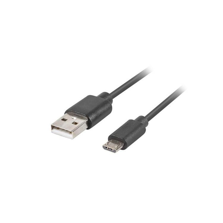 Kabel USB micro BM - AM 2.0 0.5m czarny QC 3.0