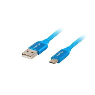 Kabel Premium USB micro BM - AM 2.0 0.5m niebieski QC 3.0