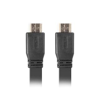 Kabel HDMI-HDMI M/M v2.0 0.5m czarny płaski