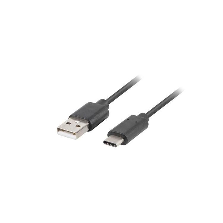 Kabel USB CM - AM 2.0 1m czarny QC 3.0, pełna miedź