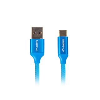 Kabel Premium USB CM - AM 2.0 1m niebieski 5A, pełna miedź