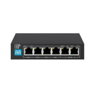 Switch KRIOS PoE 4x Gigabit PoE/PoE+, 2x RJ45 Uplink...